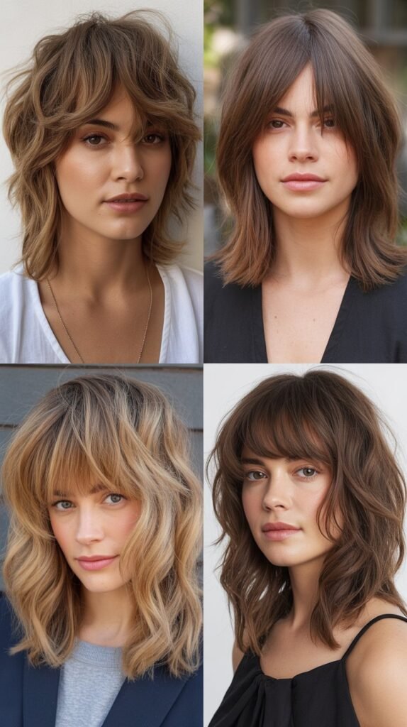 Choppy Bangs with Shaggy Layers