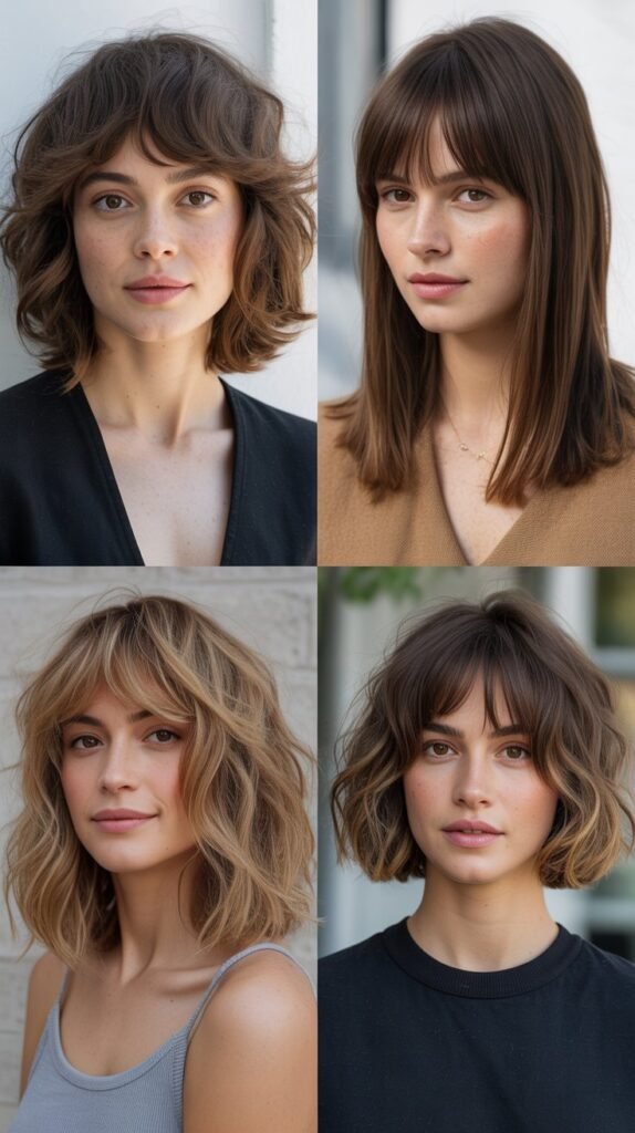 Graduated Long Bob With Piece-y Bangs