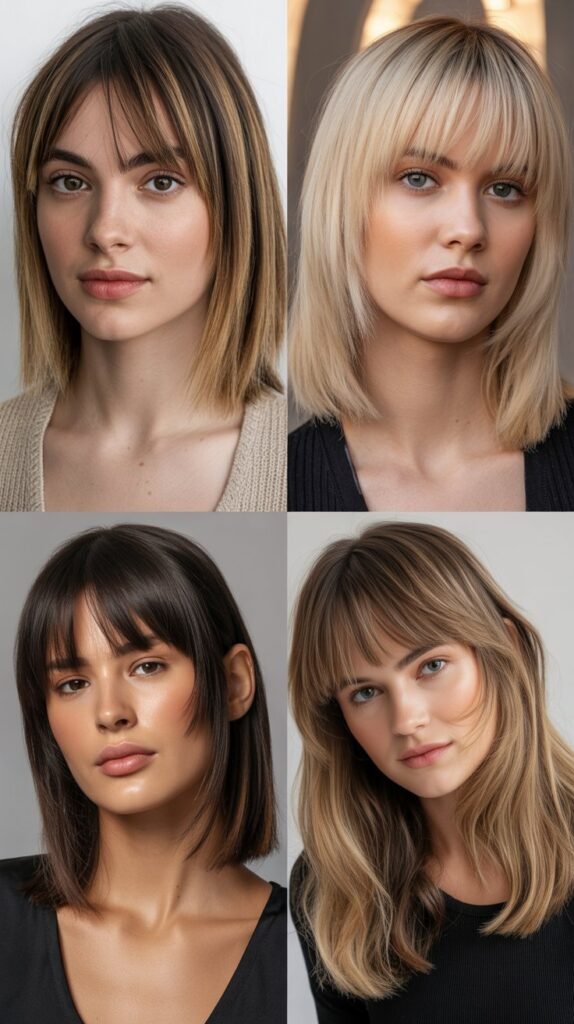 See-Through Bangs with Straight Cut