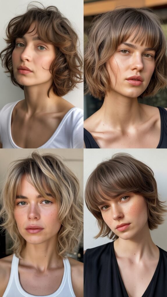 Shaggy Bob With Long Choppy Bangs