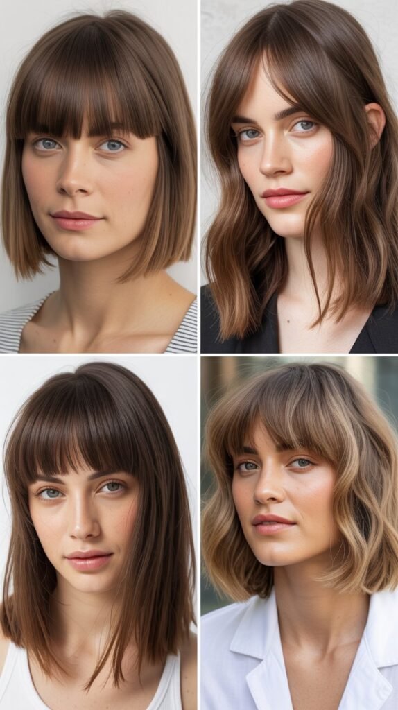 Straight-Across Bangs with Angled Cut