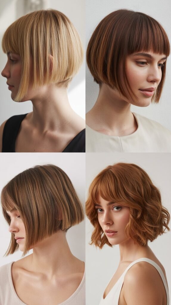  Asymmetrical Bob with Angled Bangs