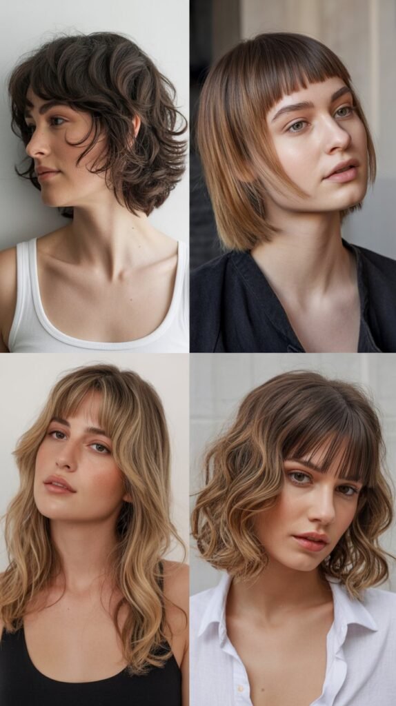  Razor-Cut Lob with Razored Bangs