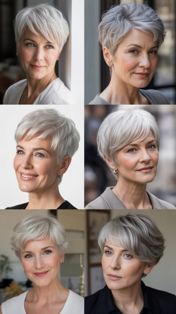 Silver Pixie Cut