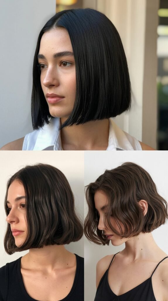 Sleek Center-Parted Bob