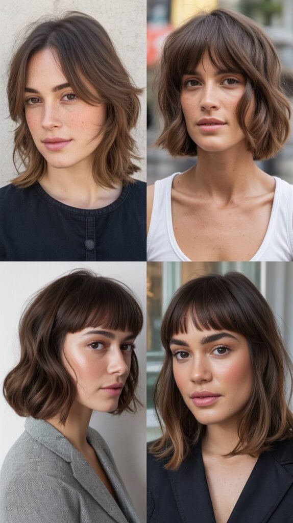 Graduated Lob with Graduated Bangs