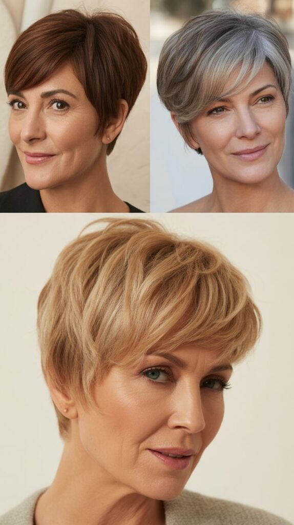 Tapered Pixie with Forward-Swept Styling