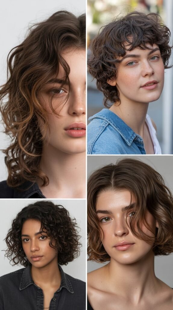  Messy Side Part with Texture