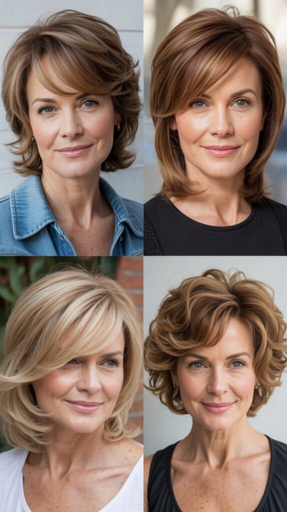 Layered Cut with Swooped Side Bangs