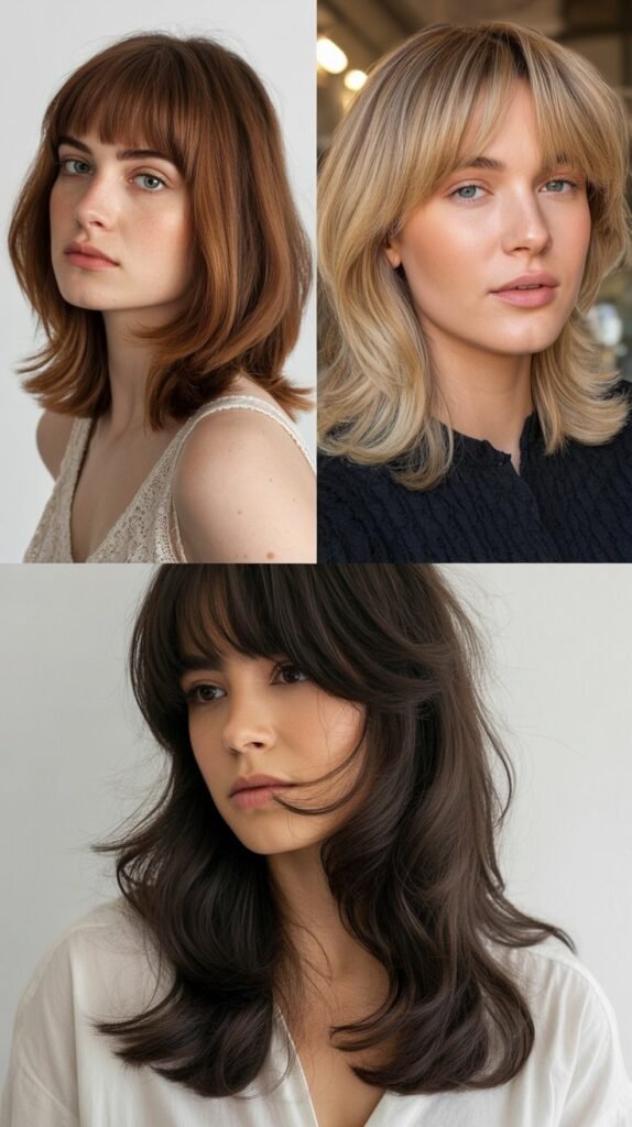 Thick Bangs with Slide-Cut Layers