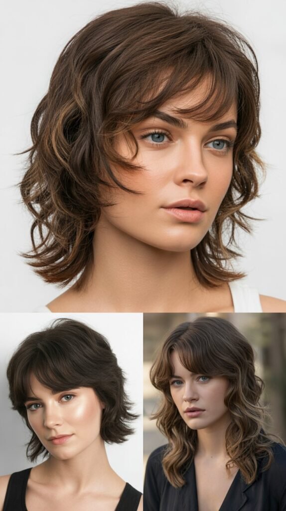 Razor-Cut Shag with Piecey Bangs