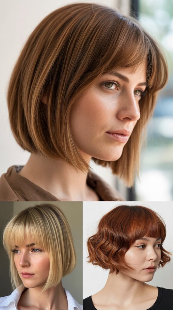 Asymmetrical Bob with Angled Bangs