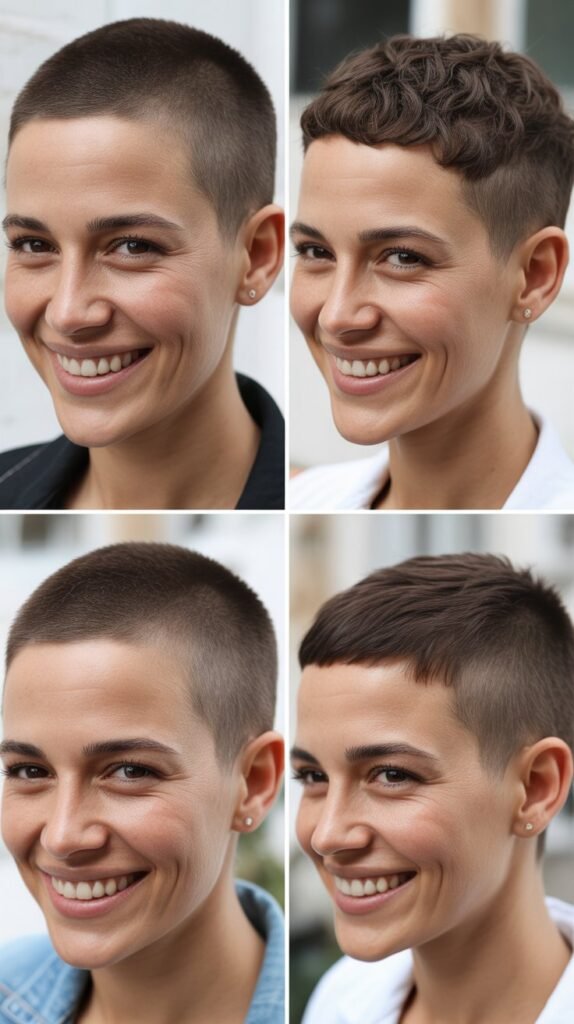 Textured Buzz Cuts with Length Variation