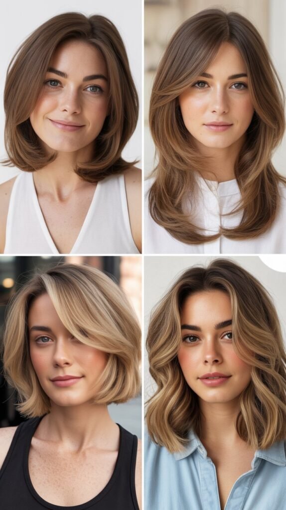 Face-Framing Layers for Round Faces