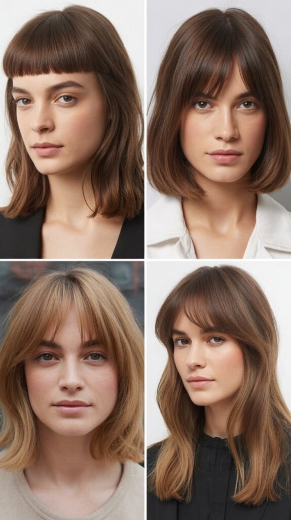 Straight-Across Bangs with Angled Ends