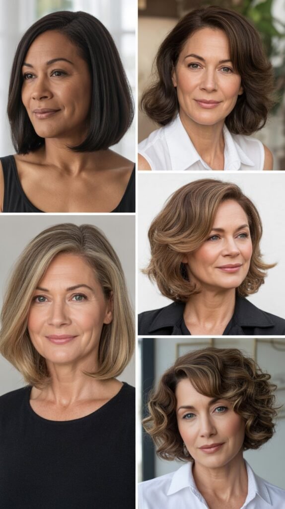 Classic Bob with Deep Side Part