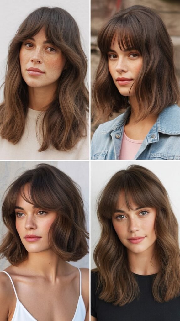  Bottleneck Bangs with Collarbone Cut