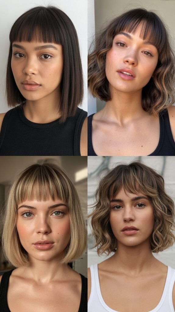 Micro Bangs with Blunt Lob