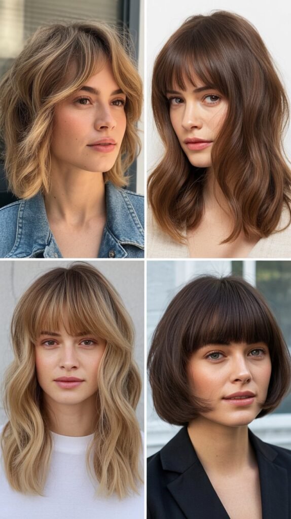 Asymmetrical Bangs with Textured Lob