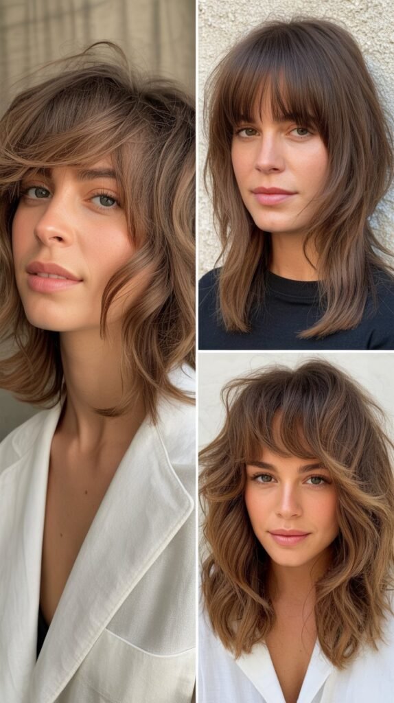 Beachy Lob with Shaggy Bangs