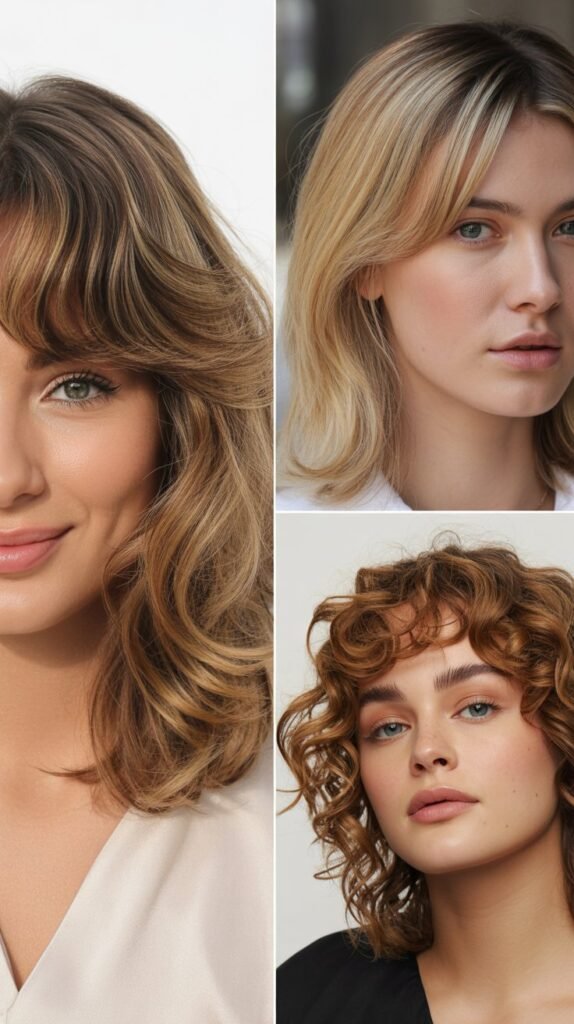 Face-Framing Layers With Grown-Out Bangs