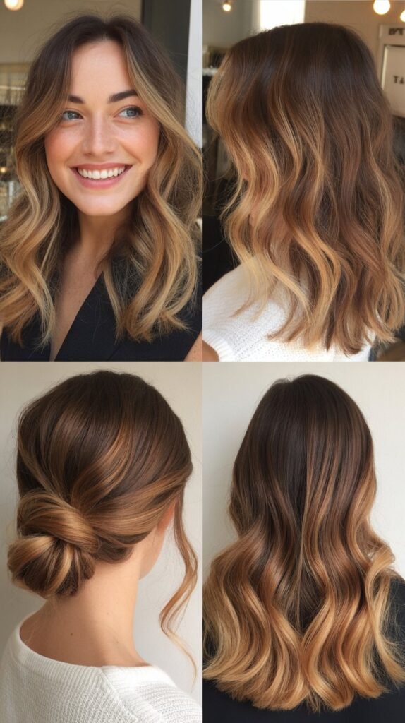 Warm Toffee and Honey Balayage