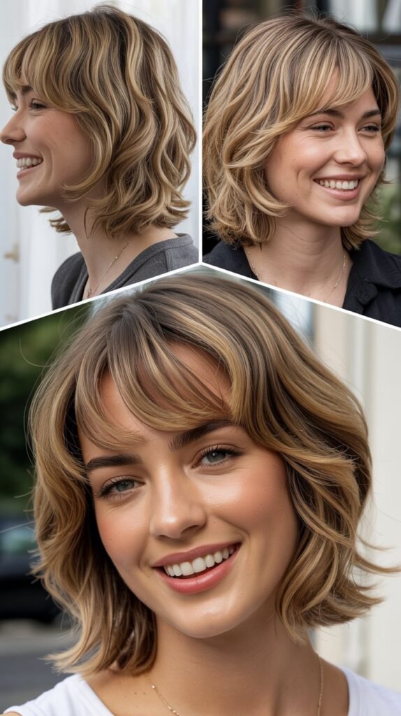  Layered Cut with Swoopy Bangs