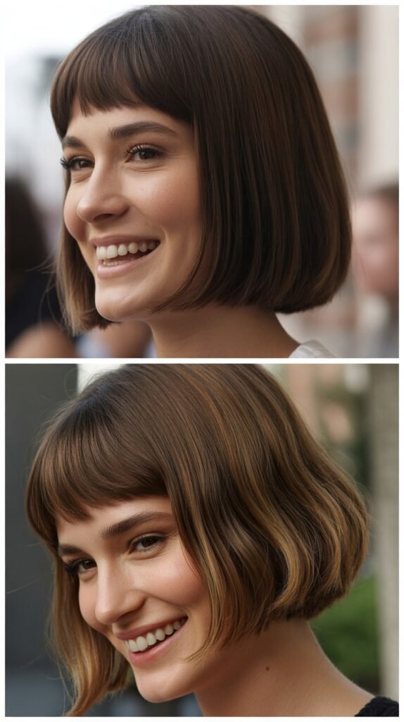 Sleek French Bob with Baby Fringe