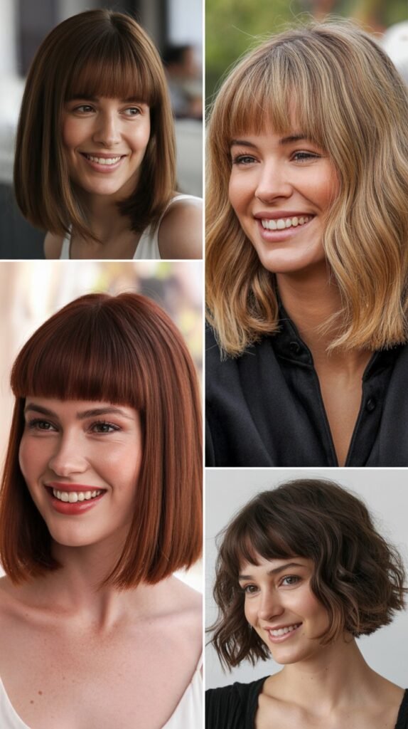 Medium Bob With Eyebrow-Grazing Bangs