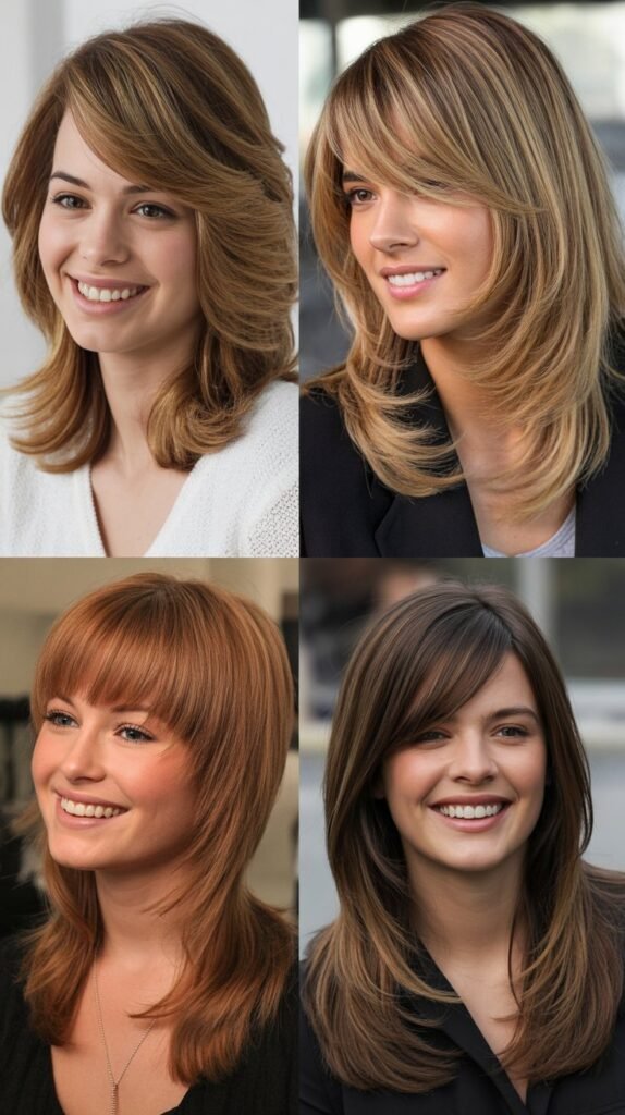 Side-Swept Bangs with Layers