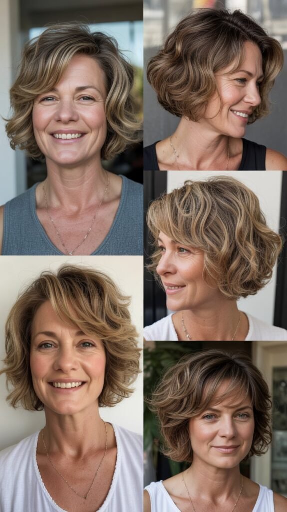  Messy Bob with Natural Texture