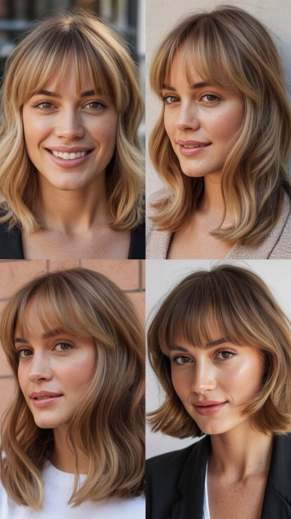 Baby Bangs with Face-Framing Layers