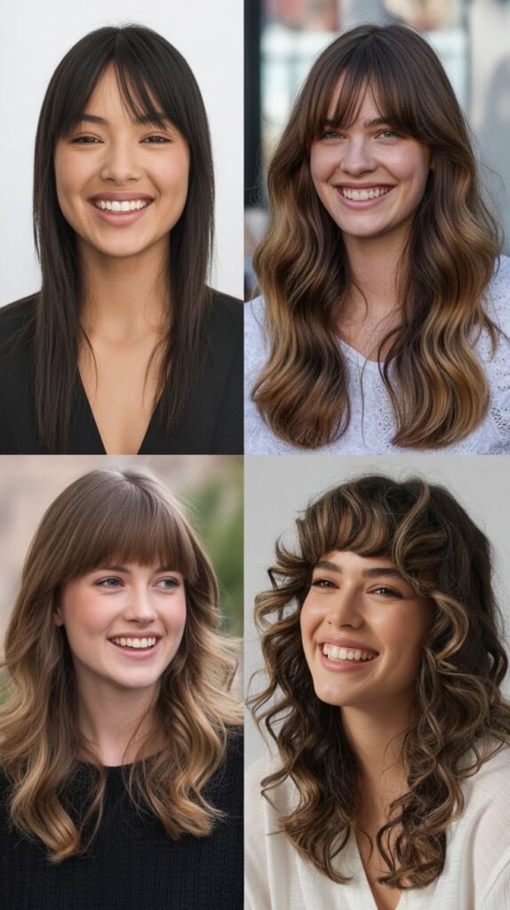 Curtain Bangs With Long Hair