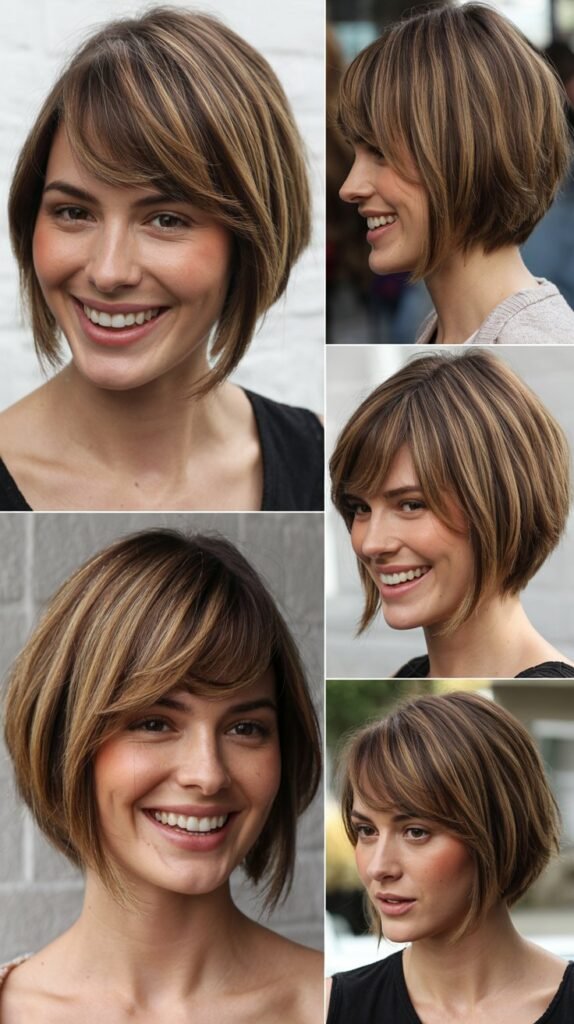 Asymmetrical Bob with Dramatic Side Part