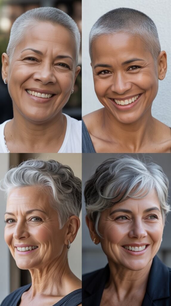 Buzz Cut with Longer Top