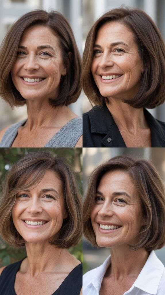 Blunt Cut Bob at Shoulder Length