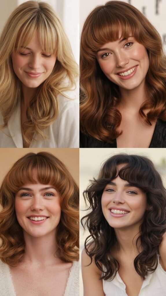 Peek-a-Boo Bangs with Flowing Waves