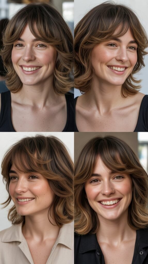 . Medium Bob With Asymmetrical Bangs