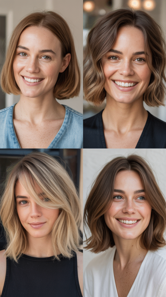 Curved Lob with Arched Bangs