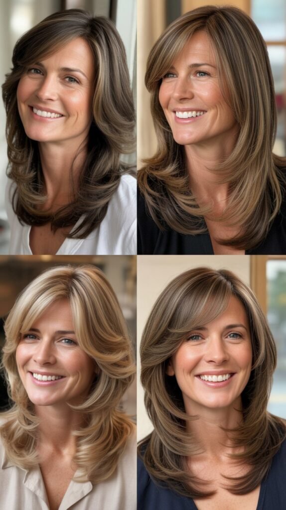  Long Layers with Face-Framing