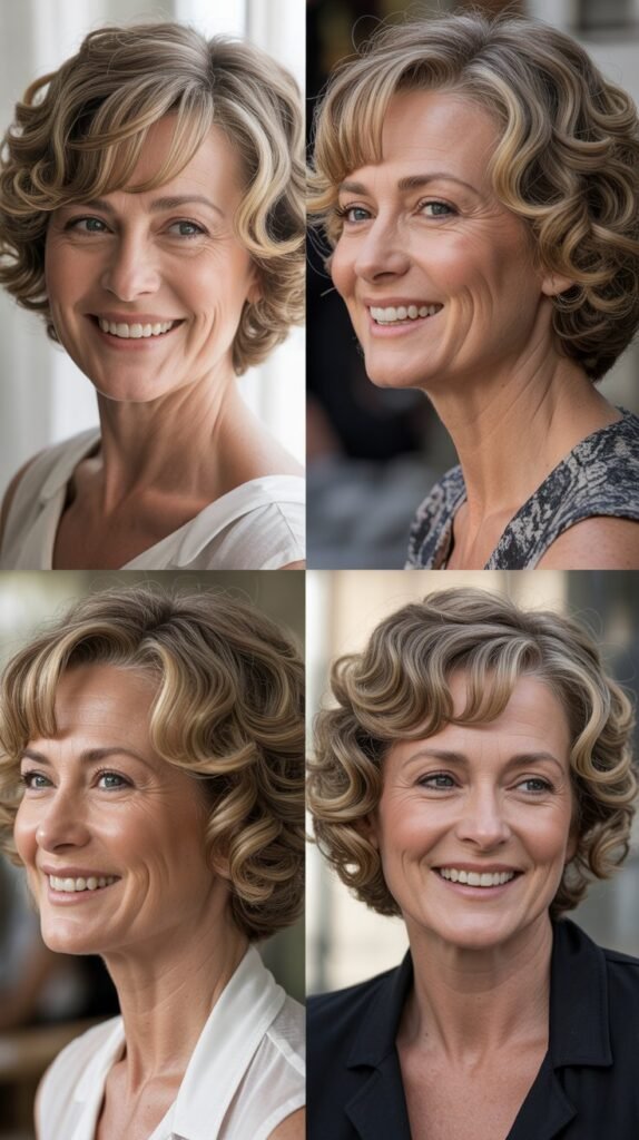 Retro-Inspired Victory Rolls with Bangs