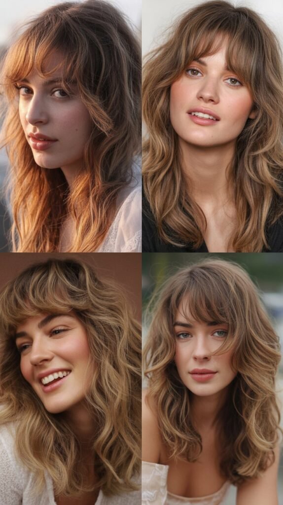 Piece-y Bangs with Messy Waves