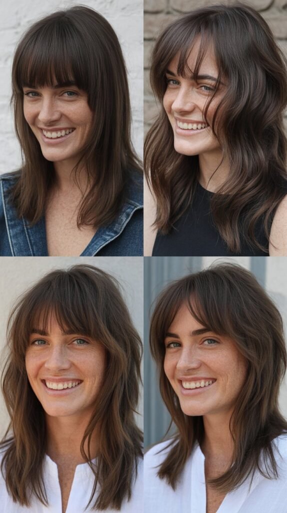 Razored Ends with Long Bangs