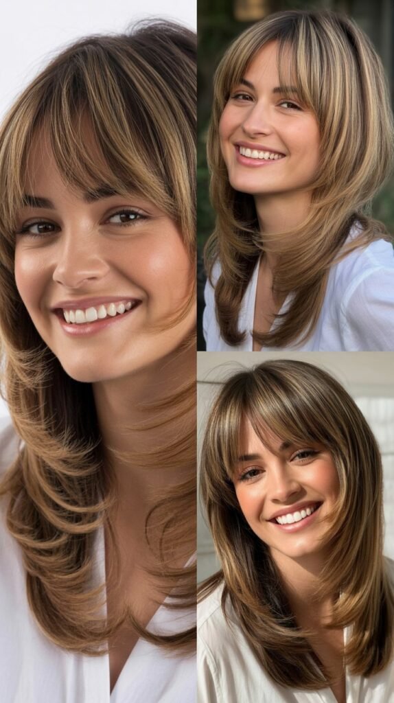 Long Layers With Feathered Bangs