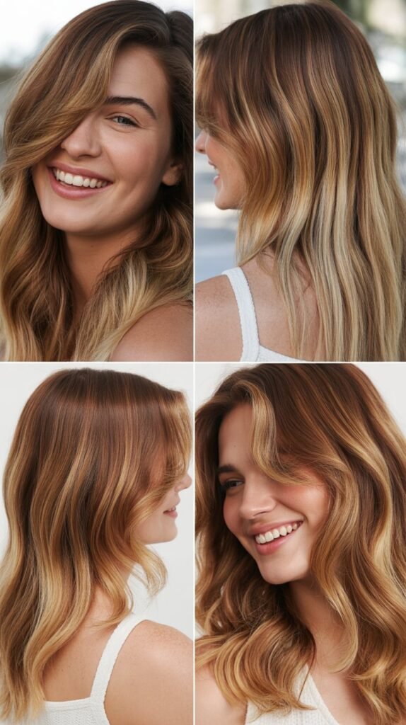 Warm Brown Root Melt with Blonde Ends