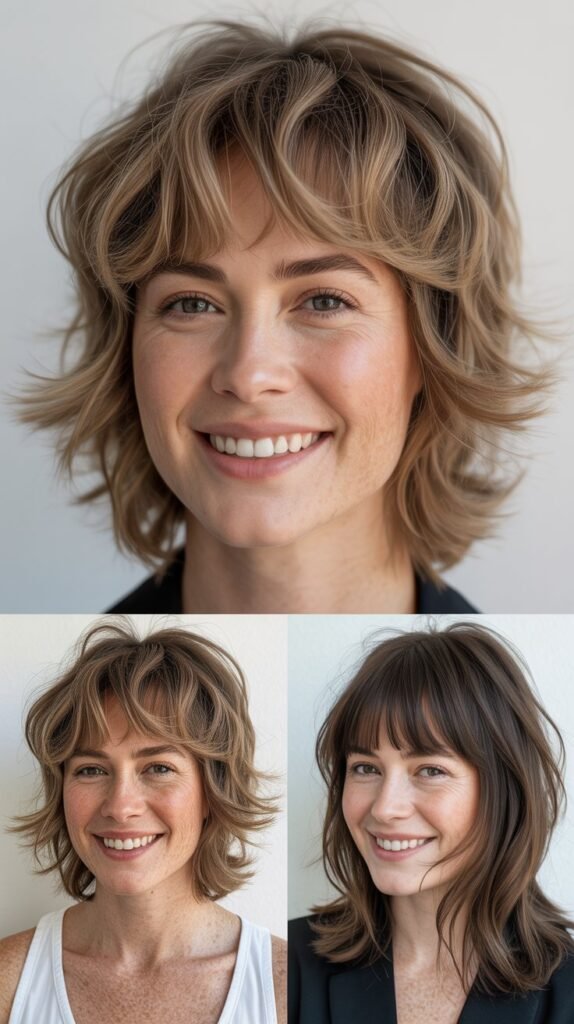 Choppy Layers With Baby Bangs