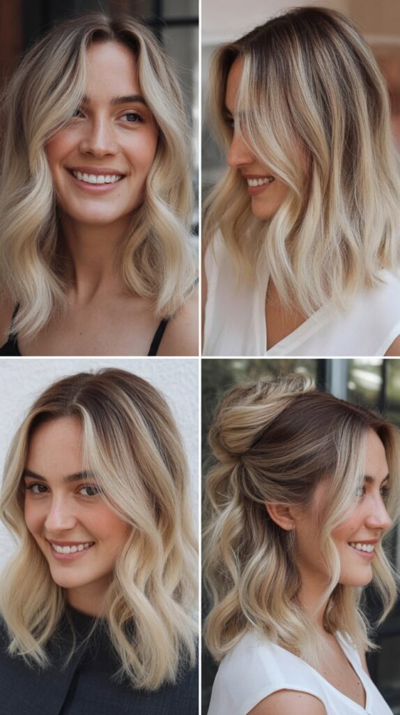  Icy Blonde with Warm Roots