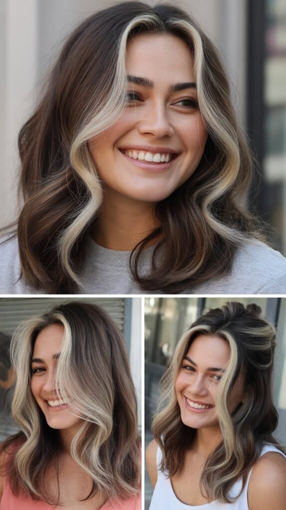 Dark Brown with Platinum Money Pieces