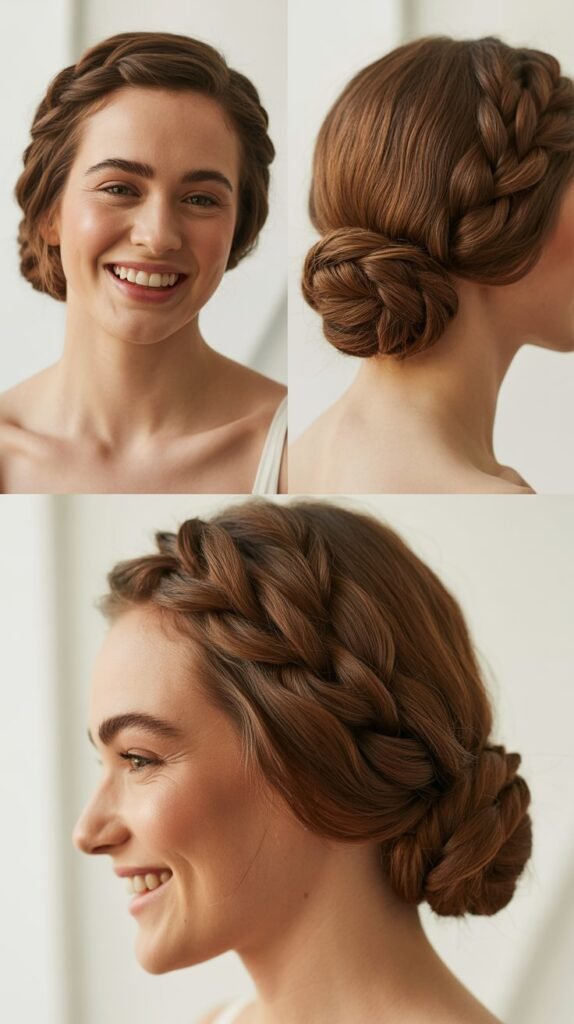  The Twisted Low Bun for Medium Hair