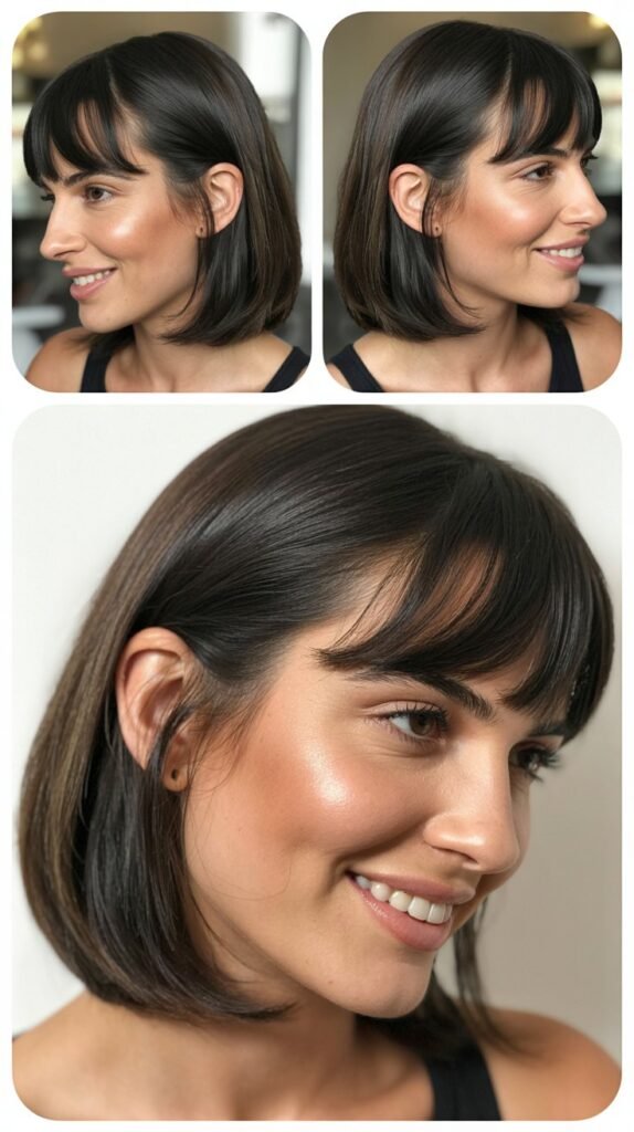 Medium Straight Cut with Side Fringe